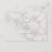 Cherry Blossom Wedding Card mit QR Code Begleitkarte (Vorderseite)