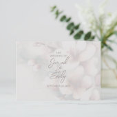 Cherry Blossom Wedding Card mit QR Code Begleitkarte (Stehend Vorderseite)
