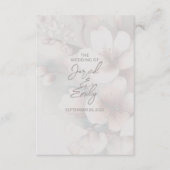 Cherry Blossom Wedding Card mit QR Code Begleitkarte (Vorderseite)