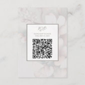 Cherry Blossom Wedding Card mit QR Code Begleitkarte (Rückseite)