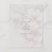 Cherry Blossom Wedding Card mit QR Code Begleitkarte (Vorderseite)