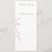 Cherry Blossom Wedding Church Program Cards Programm (Rückseite)