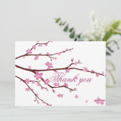 Cherry Blossom Wedding danke Ihnen Karten (Stehend Vorderseite)