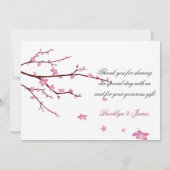Cherry Blossom Wedding danke Ihnen Karten (Rückseite)