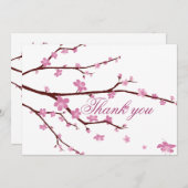 Cherry Blossom Wedding danke Ihnen Karten (Vorne/Hinten)