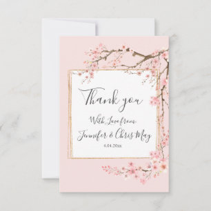 Cherry Blossom Wedding Dankeskarte