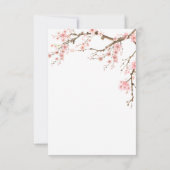 Cherry Blossom Wedding Dankeskarte (Rückseite)