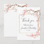 Cherry Blossom Wedding Dankeskarte (Vorne/Hinten)