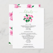 Cherry Blossom Wedding Details Umschließung