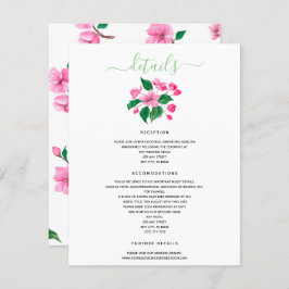 Cherry Blossom Wedding Details Umschließung Einladung