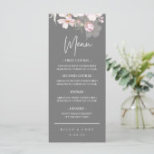 Cherry Blossom Wedding Dinner Menu (Stehend Vorderseite)