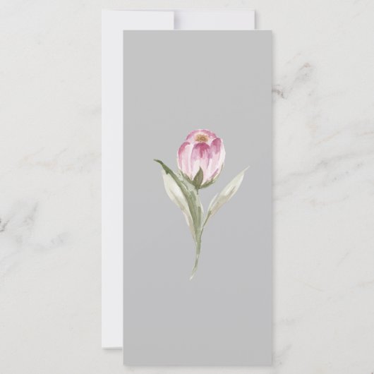 Cherry Blossom Wedding Dinner Menu (Rückseite)