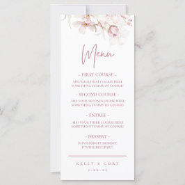 Cherry Blossom Wedding Dinner Menu