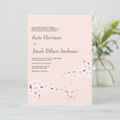 Cherry Blossom Wedding Einladung (Stehend Vorderseite)