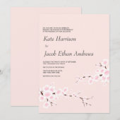 Cherry Blossom Wedding Einladung (Vorne/Hinten)