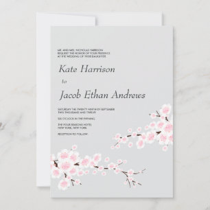 Cherry Blossom Wedding Einladung