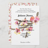 Cherry Blossom Wedding Einladung (Vorne/Hinten)