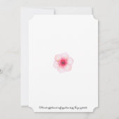 Cherry Blossom Wedding Einladung (Rückseite)