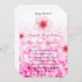 Cherry Blossom Wedding Einladung (Vorne/Hinten)