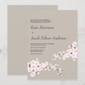 Cherry Blossom Wedding Einladung (Vorne/Hinten)