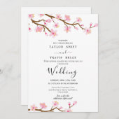Cherry Blossom Wedding Einladung (Vorne/Hinten)