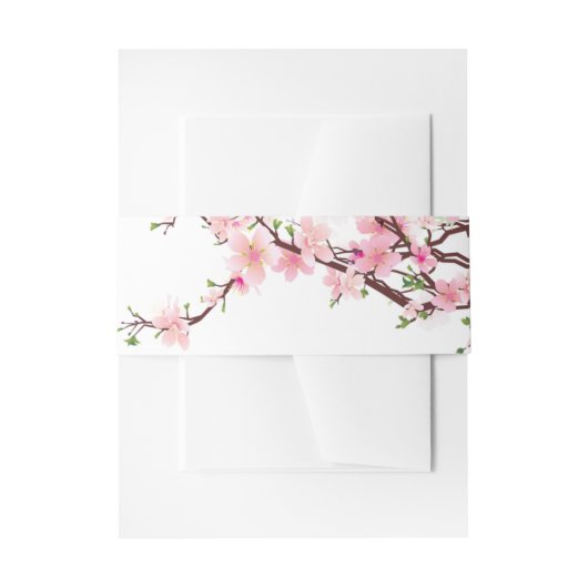 Cherry Blossom Wedding Einladungsbanderole (Vorderseite Beispiel)