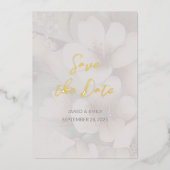 Cherry Blossom Wedding Foil Save the Date Folieneinladung (Vorderseite)