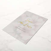 Cherry Blossom Wedding Foil Save the Date Folieneinladung (Gedreht)