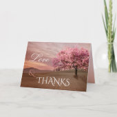 Cherry Blossom Wedding Foto Danke Karte (Vorderseite)