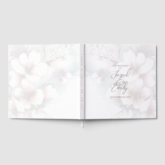 Cherry Blossom Wedding Guest Book Gästebuch (Voll)