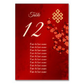 Cherry Blossom Wedding Guest Names Tischnummer (Rückseite)