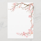 Cherry Blossom Wedding Hinweiskarte (Rückseite)