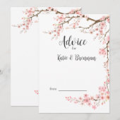 Cherry Blossom Wedding Hinweiskarte (Vorne/Hinten)
