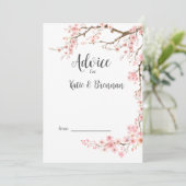 Cherry Blossom Wedding Hinweiskarte (Stehend Vorderseite)