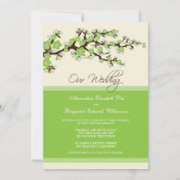 Cherry Blossom Wedding Invitation (grüner Apfel)