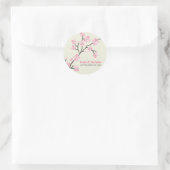 Cherry Blossom Wedding Invitation Siegel 2 (pink) Runder Aufkleber (Tasche)