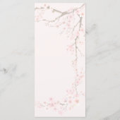 Cherry Blossom Wedding Menu Menükarte (Rückseite)