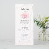Cherry Blossom Wedding Menu Menükarte (Stehend Vorderseite)