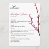 Cherry Blossom Wedding Menu Menükarte (Vorderseite)