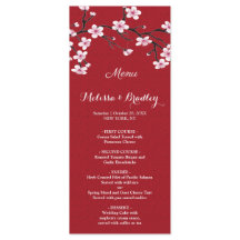 Cherry Blossom Wedding Menu