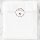 Cherry Blossom Wedding Monogram Sticker (Tasche)