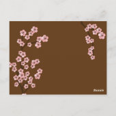 Cherry Blossom Wedding (Navy) Tischnummer (Rückseite)