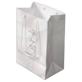 Cherry Blossom Wedding Personalisierte Geschenktas Mittlere Geschenktüte (Vorderseite Schrägansicht)