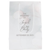 Cherry Blossom Wedding Personalisierte Geschenktas Mittlere Geschenktüte (Rückseite)