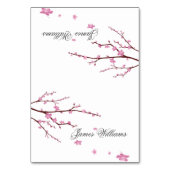 Cherry Blossom Wedding Platzkarten Tischnummer (Vorderseite)