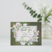 Cherry Blossom Wedding Postkarte (Stehend Vorderseite)