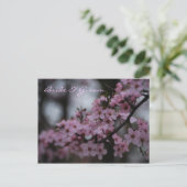 Cherry Blossom Wedding Postkarte (Stehend Vorderseite)