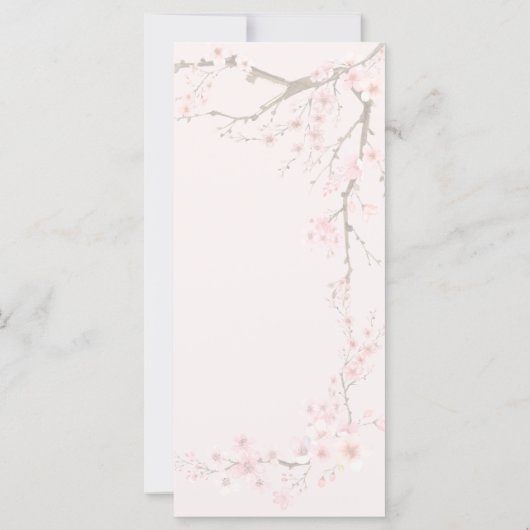 Cherry Blossom Wedding Program (Rückseite)