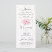Cherry Blossom Wedding Program (Stehend Vorderseite)
