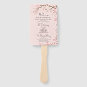 Cherry Blossom Wedding Program Fächer (Vorderseite)